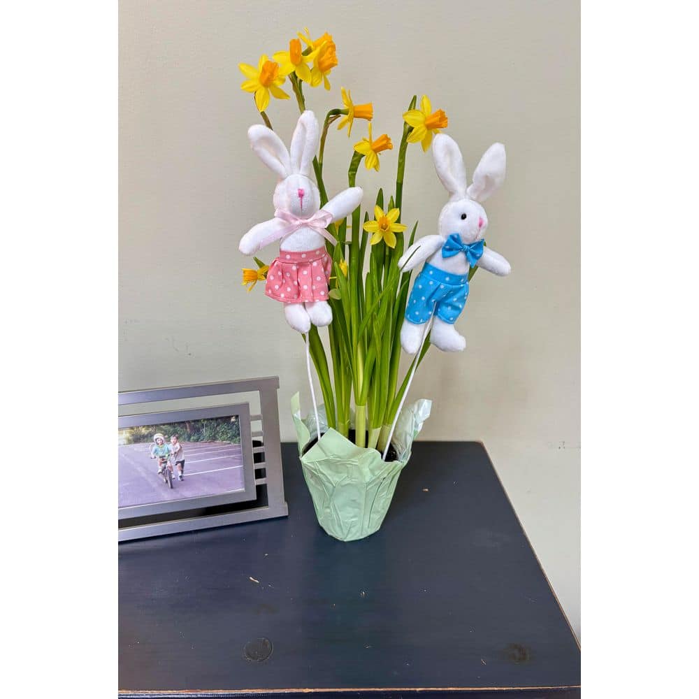 7 in. Bunny on 10 in. Stem, Set of 6 - Hercitys