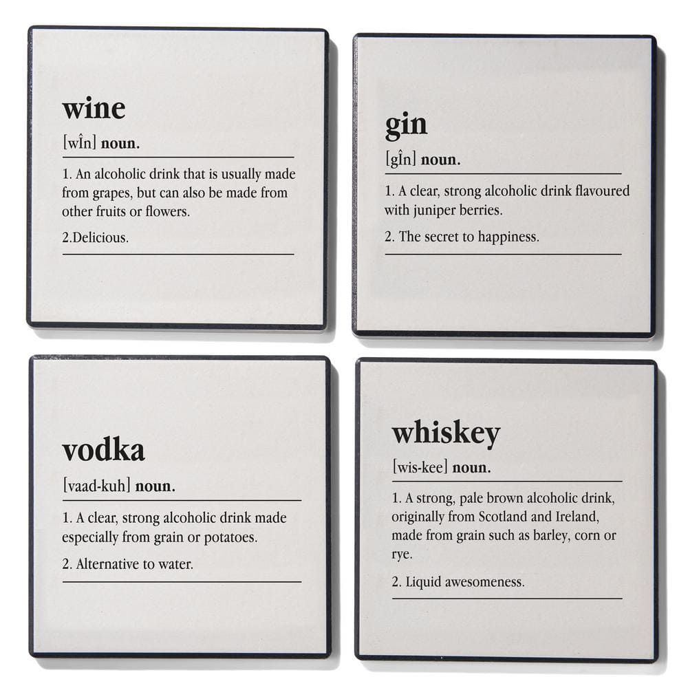 Blue Set Of 4 Glass Coaster Set 4 in. D - Hercitys