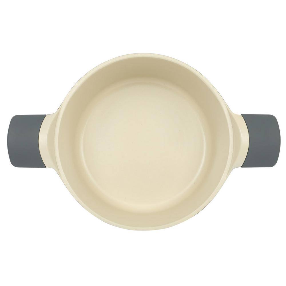 Rooney 5 qt. Ceramic Nonstick Cast Aluminum Dutch Oven with Lid in Grey - Hercitys