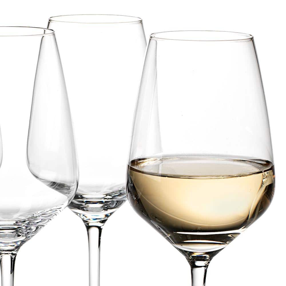 Voice Basics 12 fl. oz. Crystal White Wine Glasses (4-Pack) - Hercitys