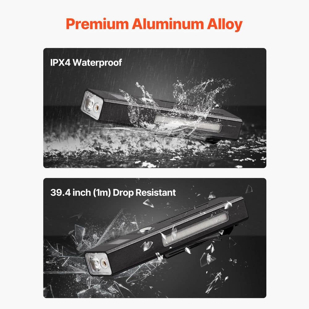 EDC Flat Flashlight 3-in-1 High Lumens LED Flashlight with Green Beam IPX4 Waterproof Rechargeable Flashlight - Hercitys