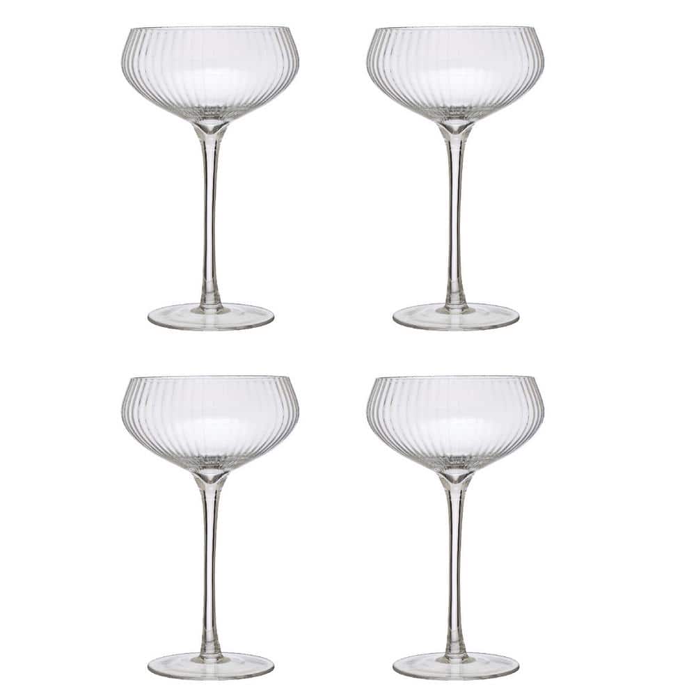 8 oz. Stemmed Champagne Coupe Glass Set (Set of 4) - Hercitys