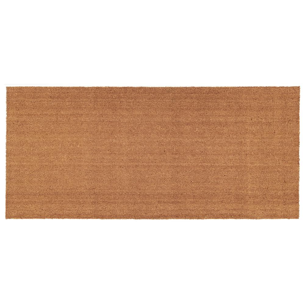 Natural 24 in. x 48 in. Coir and Vinyl Door Mat - Hercitys