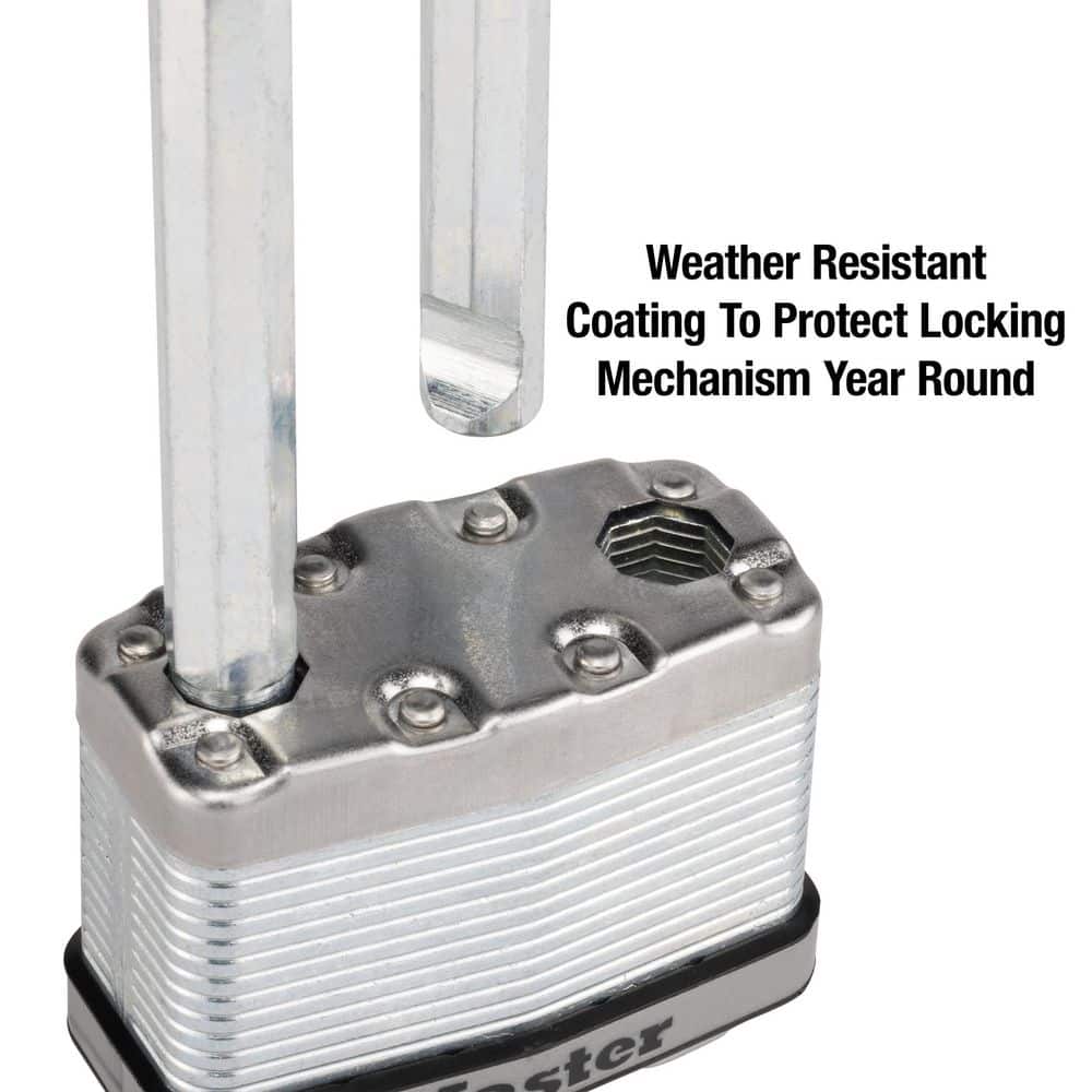 Heavy Duty Outdoor Padlock with Key, 2-1/2 in. Wide, 2-1/2 in. Shackle - Hercitys