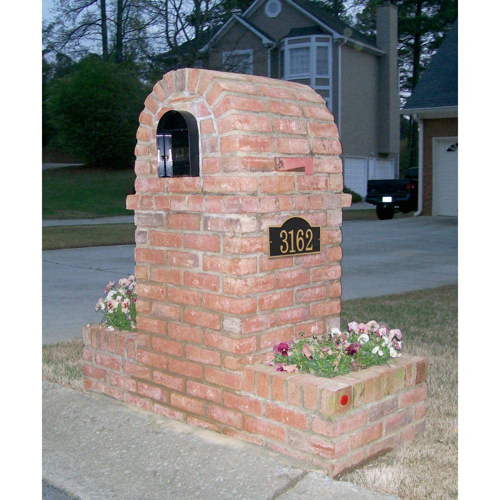 Fast and Easy Arch House Number Plaque, Black/Gold - Hercitys