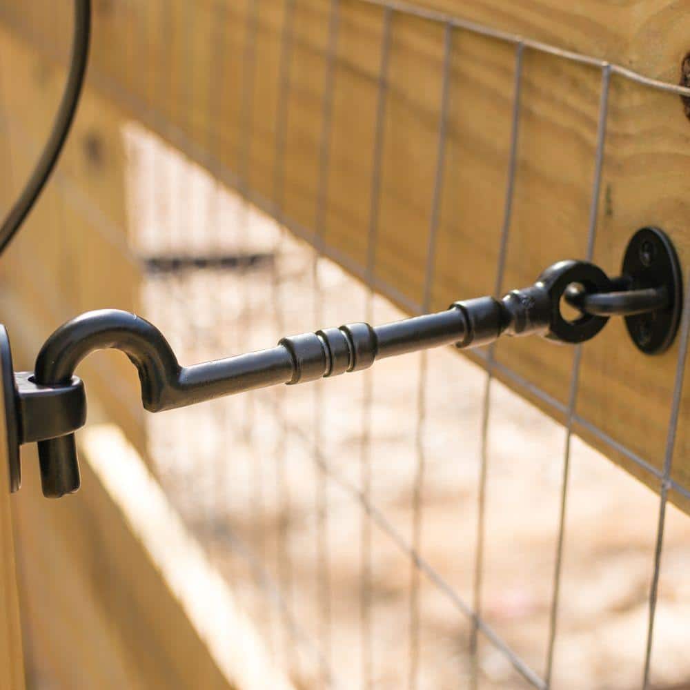 6 in. Black Decorative Hook and Eye - Hercitys