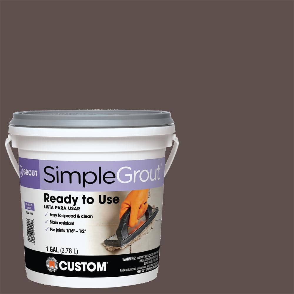 SimpleGrout #647 Brown Velvet 1 gal. Pre-Mixed Grout - Hercitys