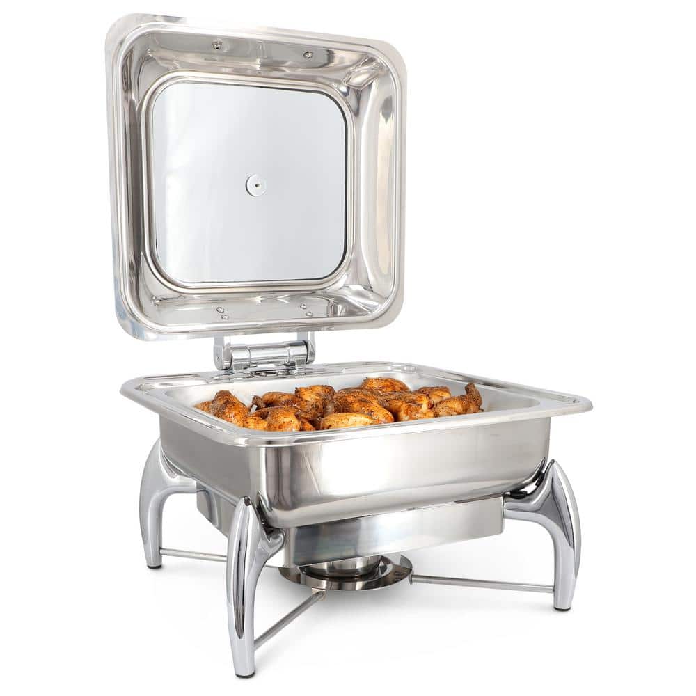 6 Liter Stainless Steel Rectangle Professional Chafing Dish/Food Warmer/Buffet Server Serving Dish - Hercitys