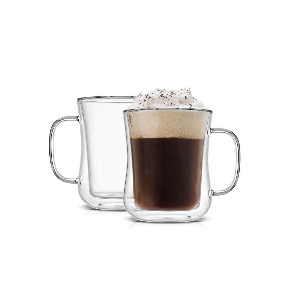 Diner Double Wall Insulated Coffee Mug Glasses – Set of 2 - Hercitys