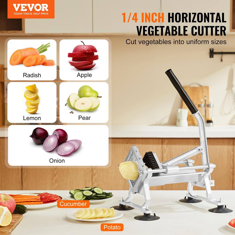 Commercial Vegetable Slicer 1/4 n. Fruit Slicer Stainless Steel and Aluminum Alloy Vegetable Cutter Slicer Machine - Hercitys
