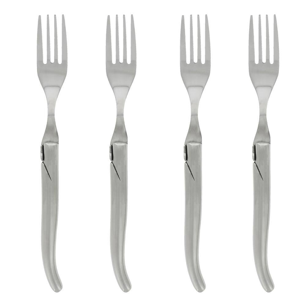 Laguiole Connoisseur Solid Stainless Steel Steak Forks, Set of 4. - Hercitys