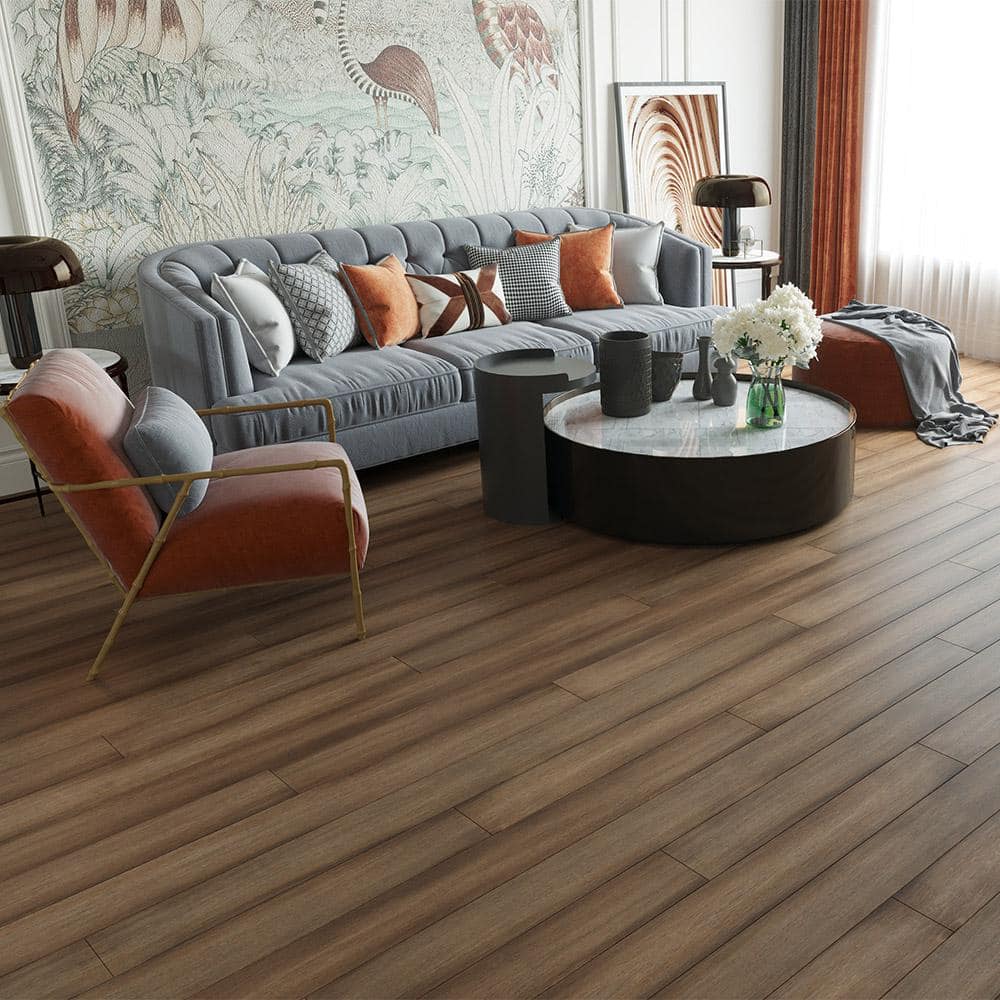 Strand Woven Old Vintage 1/2 in. T x 5 in. W x 73 in. L Tongue and Groove Engineered Bamboo Flooring (19.92 sq.ft./case) - Hercitys