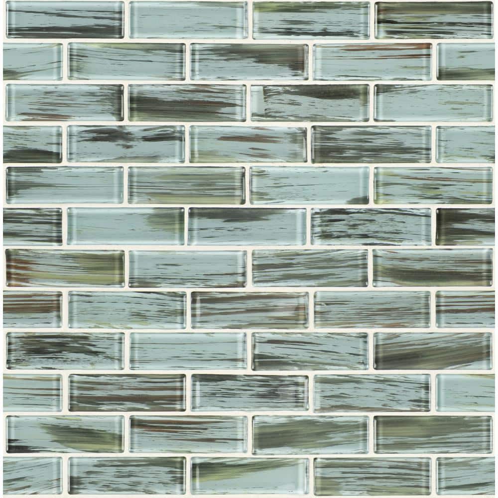 Verde Subway 12 in. x 12 in. x 0.31 in. Glass Mesh-Mounted Mosaic Wall Tile (9.8 sq. ft./Case) - Hercitys