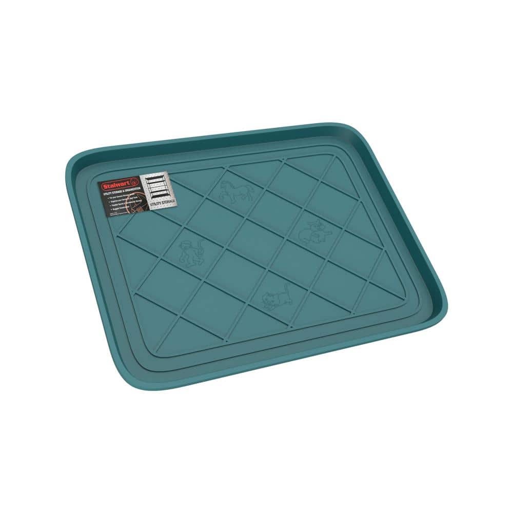 Teal 19.75 in. x 15.5 in. All-Weather Boot Tray - Hercitys