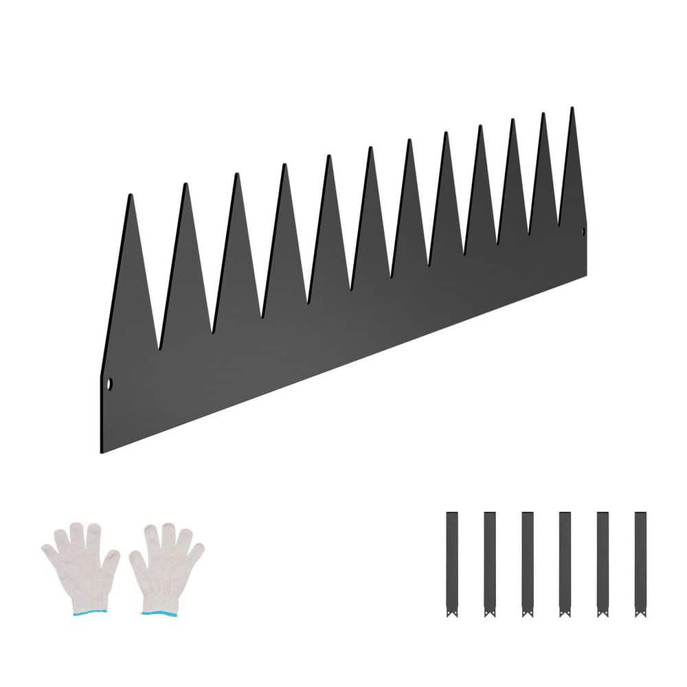 Steel Landscape Edging, 4 Packs 40 x 6 in. 0.06 in. H, Rust-Resistant Metal Border, Bendable, Easy Install, Black - Hercitys