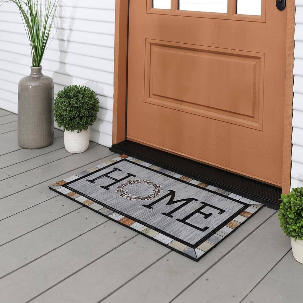 Homestead Wreath Tin 18 in. x 30 in. Doorscapes Mat - Hercitys