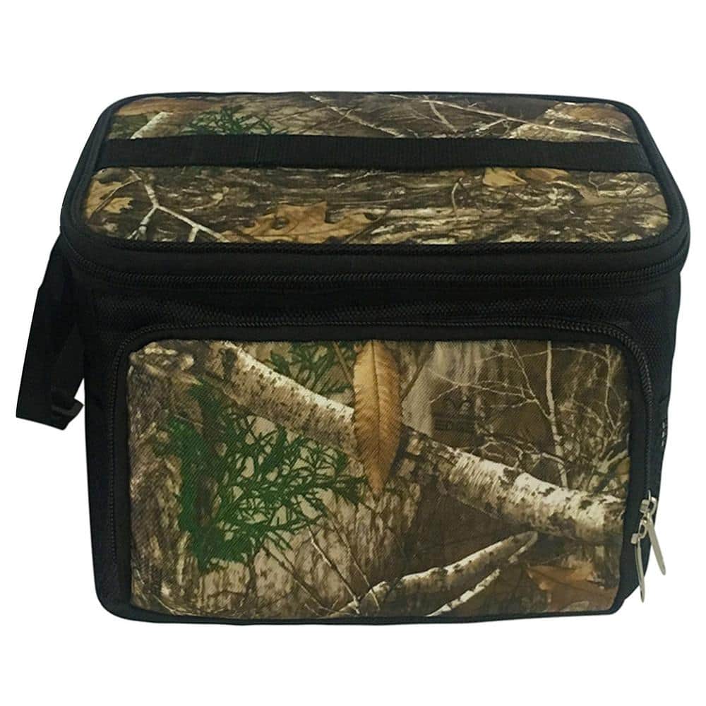 6 Can Insulated Camo Soft-Side Cooler Bag with Hard Liner - Hercitys