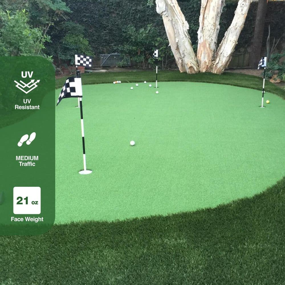 Putting Green 6 ft. Wide x Cut to Length Artificial Grass Turf - Hercitys