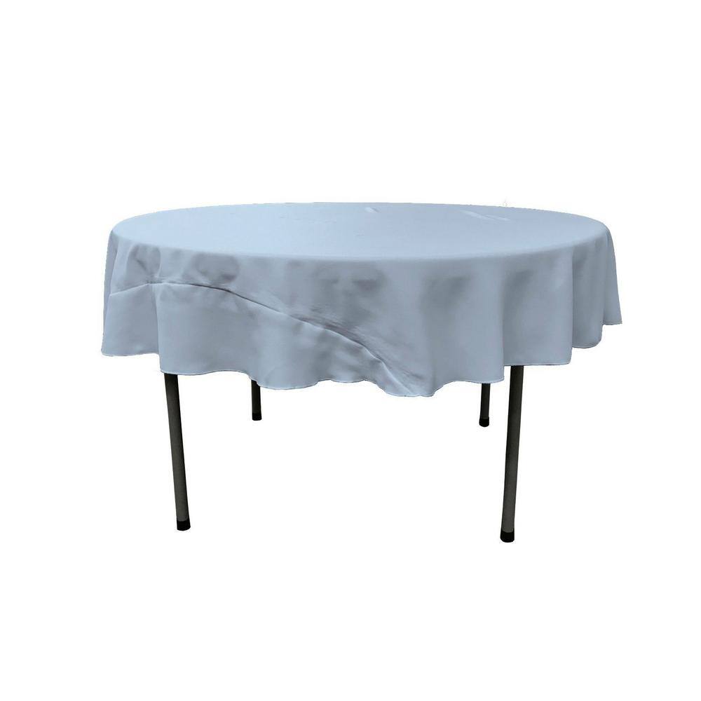 Polyester Poplin Tablecloth 72-Inches Round, Light Blue - Hercitys
