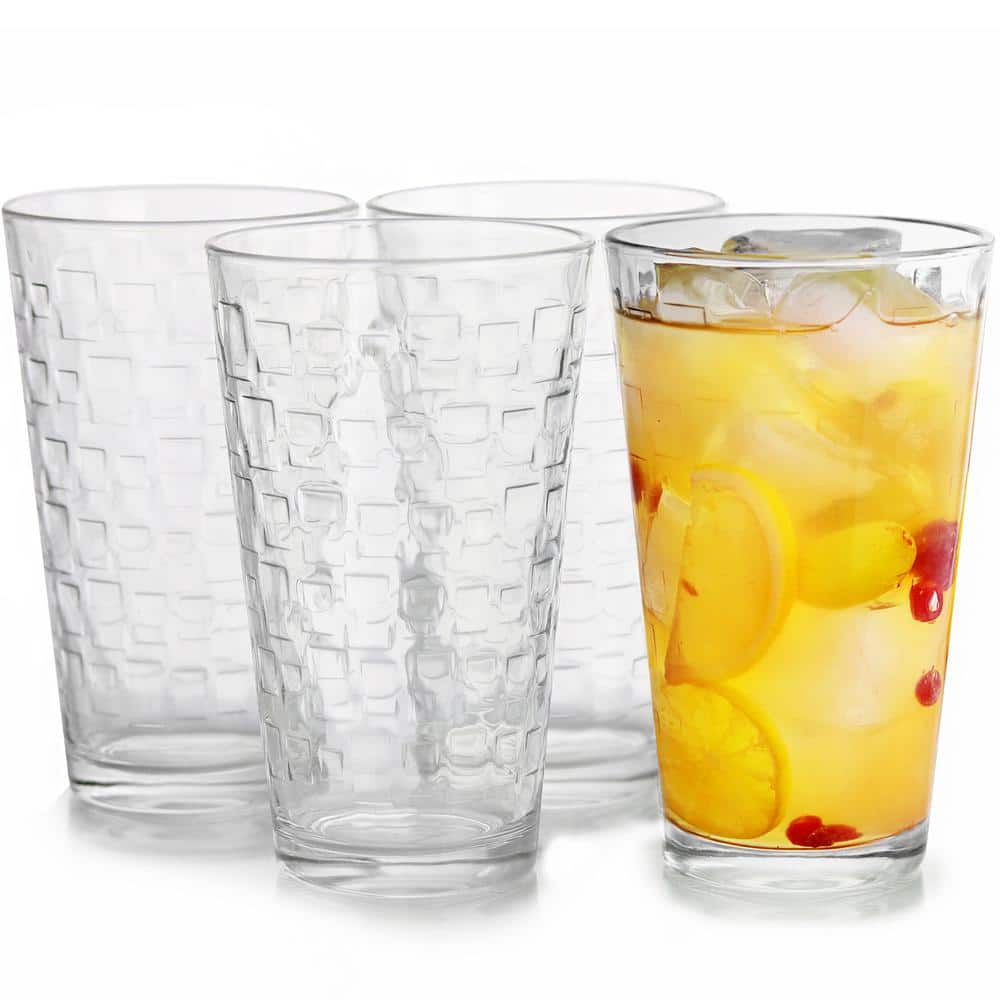 Great Foundations 16 oz. Glass Tumblers (4-Pack) - Hercitys