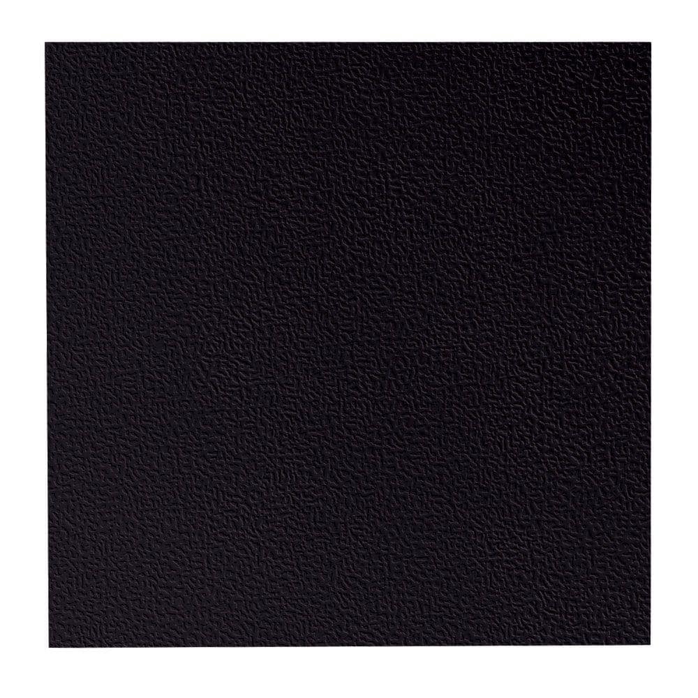 Hammered Pattern 19.69 in. x 19.69 in. Black Rubber Tile - Hercitys