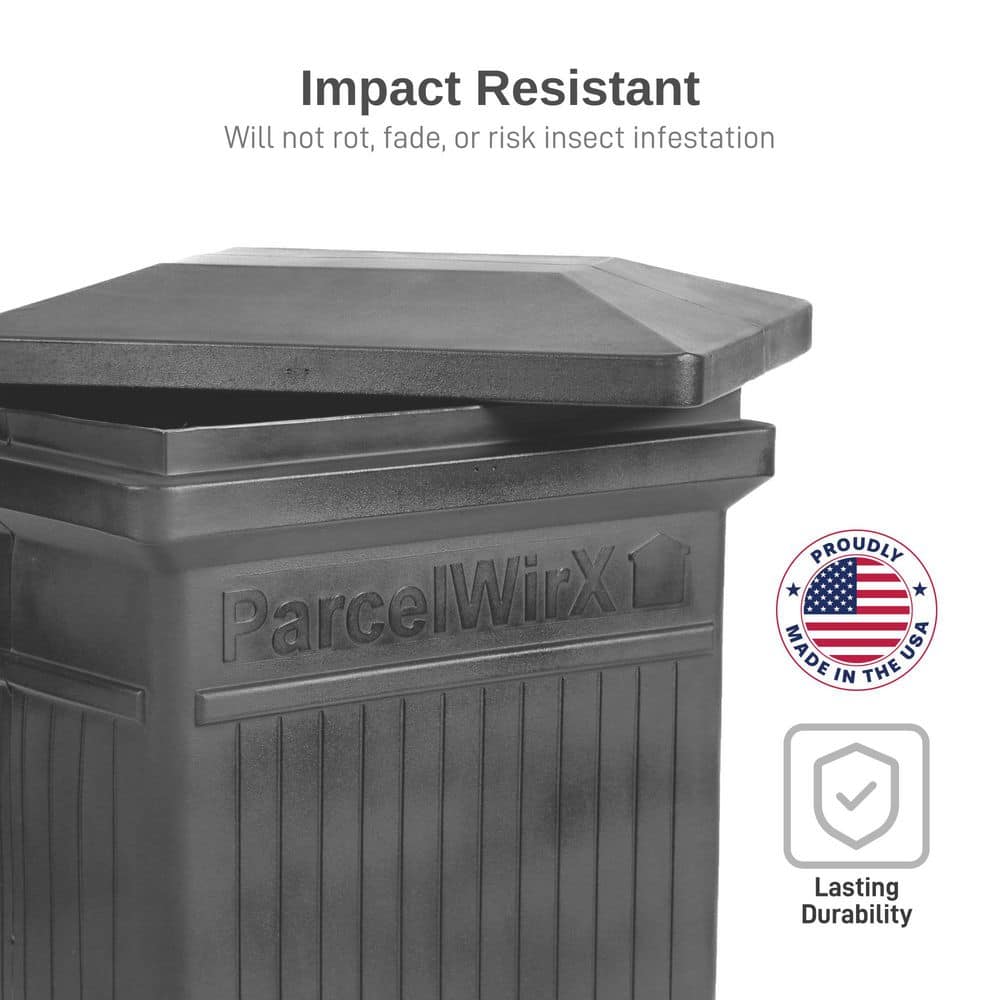 ParcelWirx Graphite Vertical Package Delivery Box - Hercitys