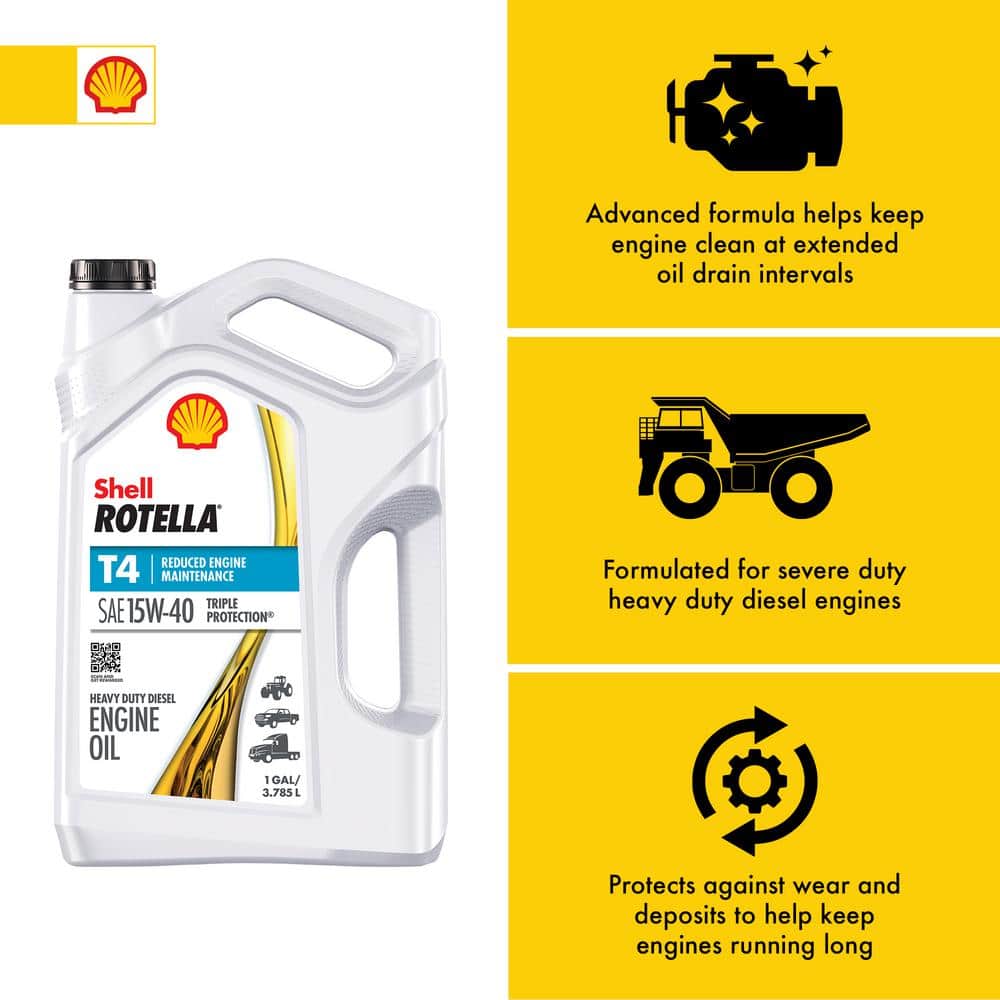 T4 Triple Protection SAE 15W-40 Diesel Motor Oil 1 Gal. - Hercitys