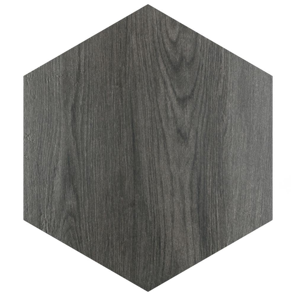 Natura Hex Nero 14-1/8 in. x 16-1/4 in. Porcelain Floor and Wall Tile (11.07 sq. ft./Case) - Hercitys