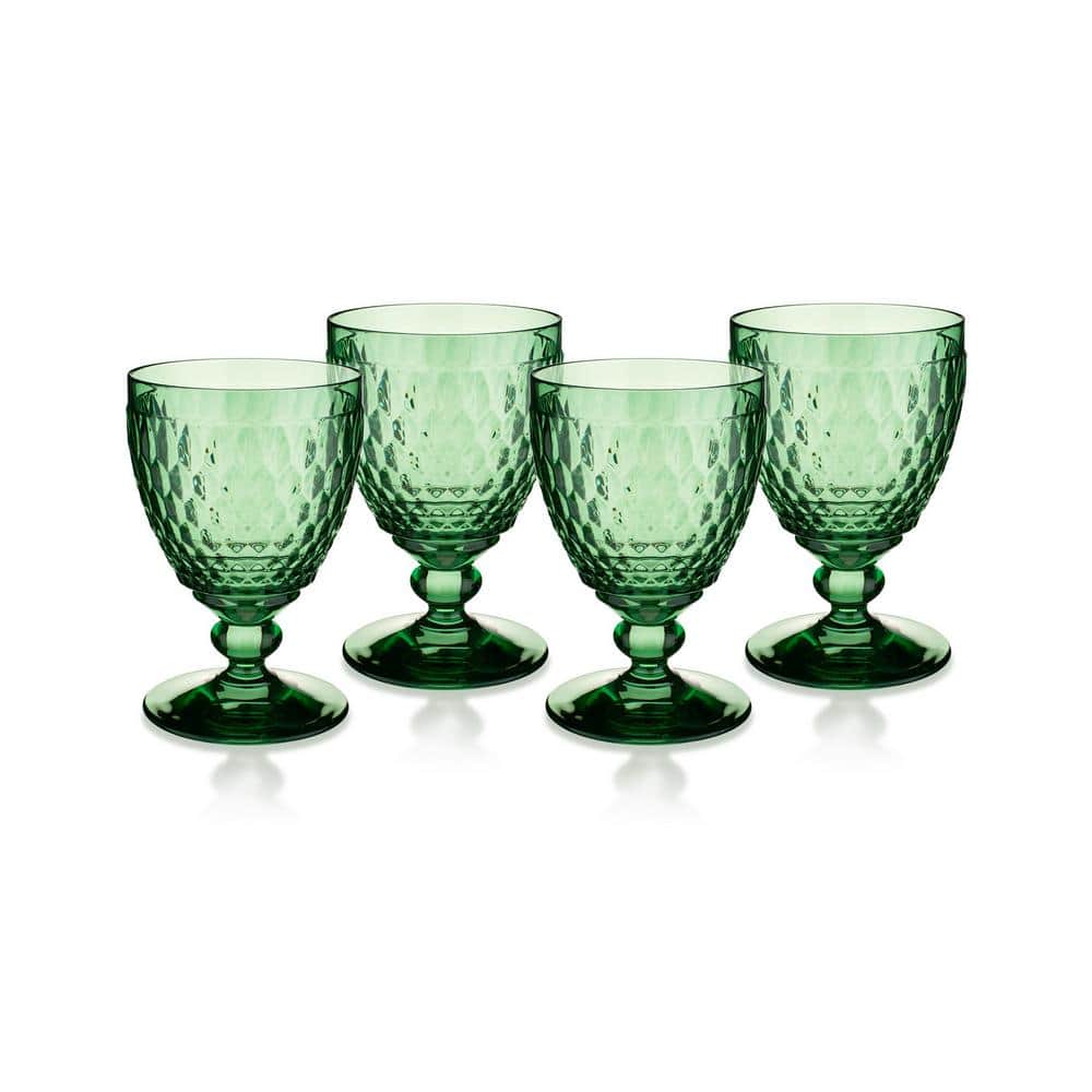 Boston Set of 4 Green Water Goblets - Hercitys