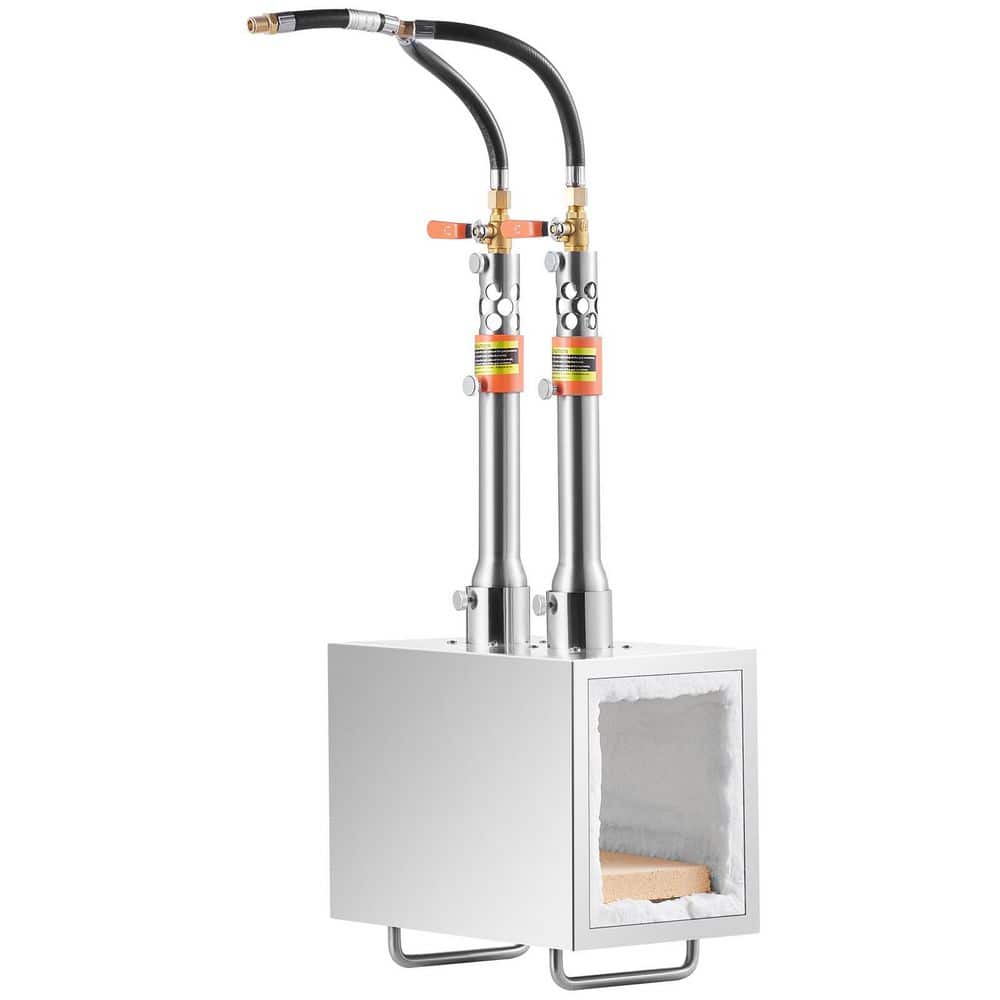 Portable Propane Forge, 2-Burner Farrier Forge, 2600°F Tool and Knife Making Blacksmithing Gas Forge, Large Capacity - Hercitys