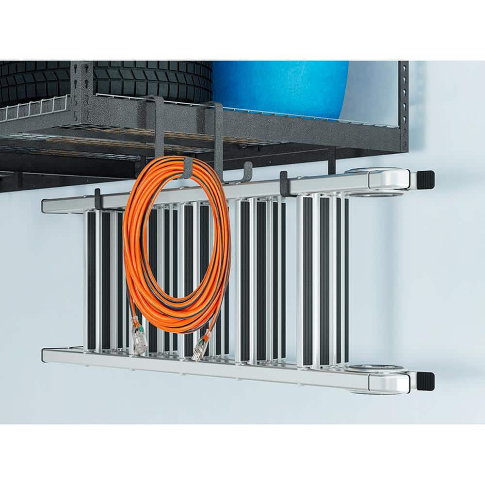 VersaRac Gray 2-Piece Overhead Garage Storage Accessory Kit Hooks (4 in. W x 8.5 in. H x 14 in. D) - Hercitys