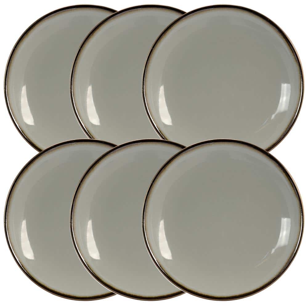 Tahitian Sand Light Grey Salad Plate (Set of 6) - Hercitys