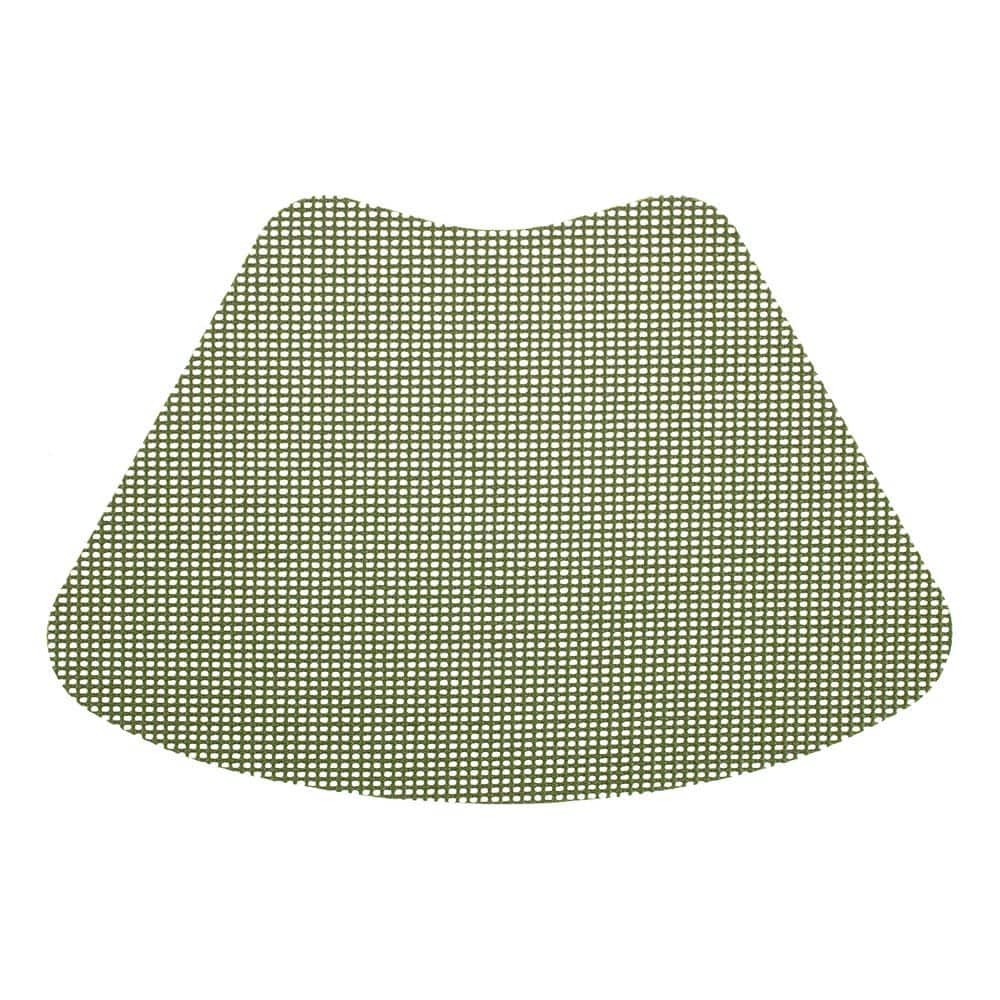 Fishnet 19 in. x 13 in. Kale Green PVC Covered Jute Wedge Placemat (Set of 6) - Hercitys