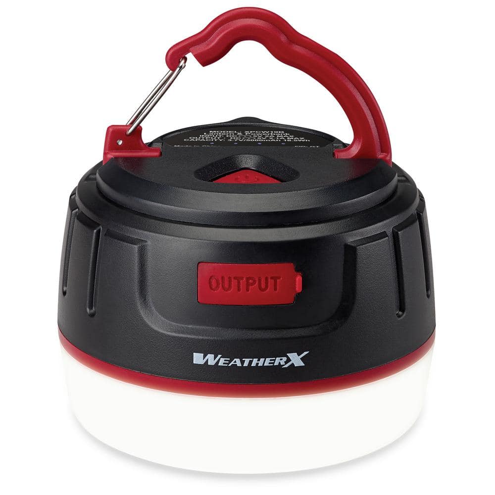 Lantern with Power Bank, 5 Light Modes, Magnet, USB Port for Phone Charging, Black - Hercitys