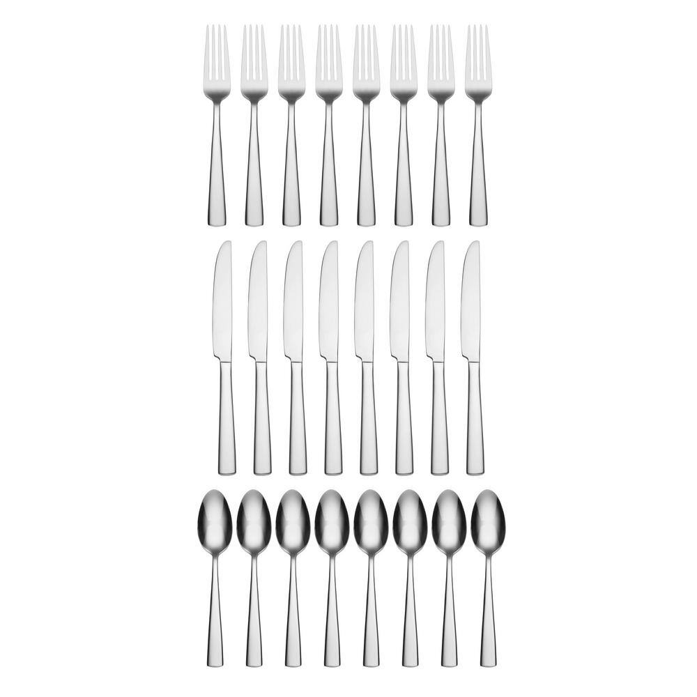 Chef’s Table 24-Piece Silver 18/0-Stainless Steel Flatware Set (Service For 8) - Hercitys