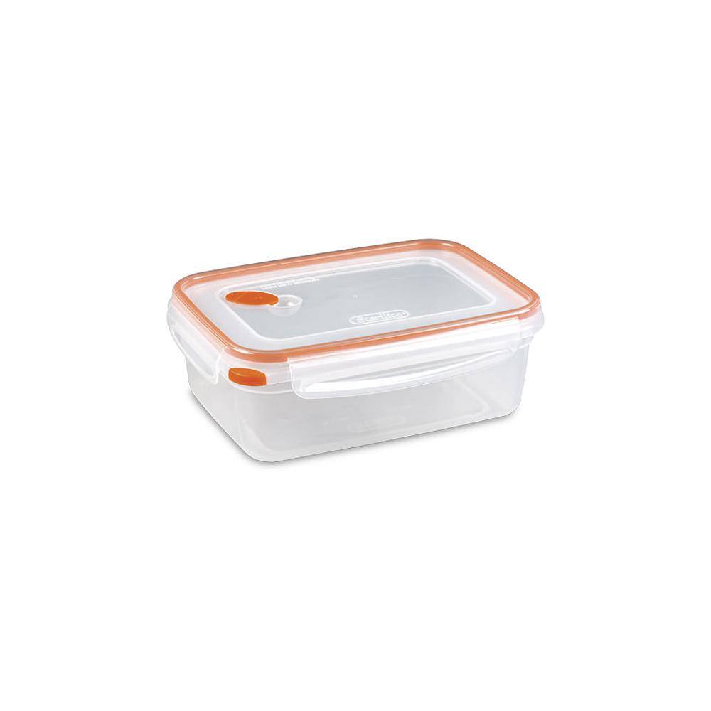 8.3 Cup Rectangle Ultra-Seal Food Container, Orange (6 Pack) - Hercitys
