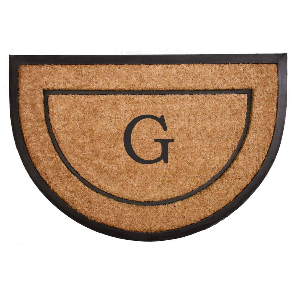 The General Half-Circle Door Mat, 24″ x 36″, Letter G - Hercitys