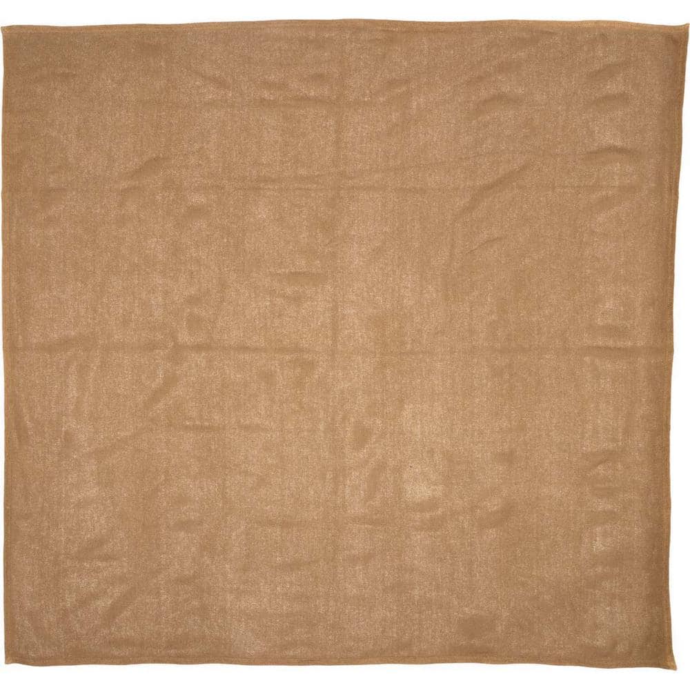 60 in. x 60 in. Tan Solid Cotton Burlap Tablecloth - Hercitys