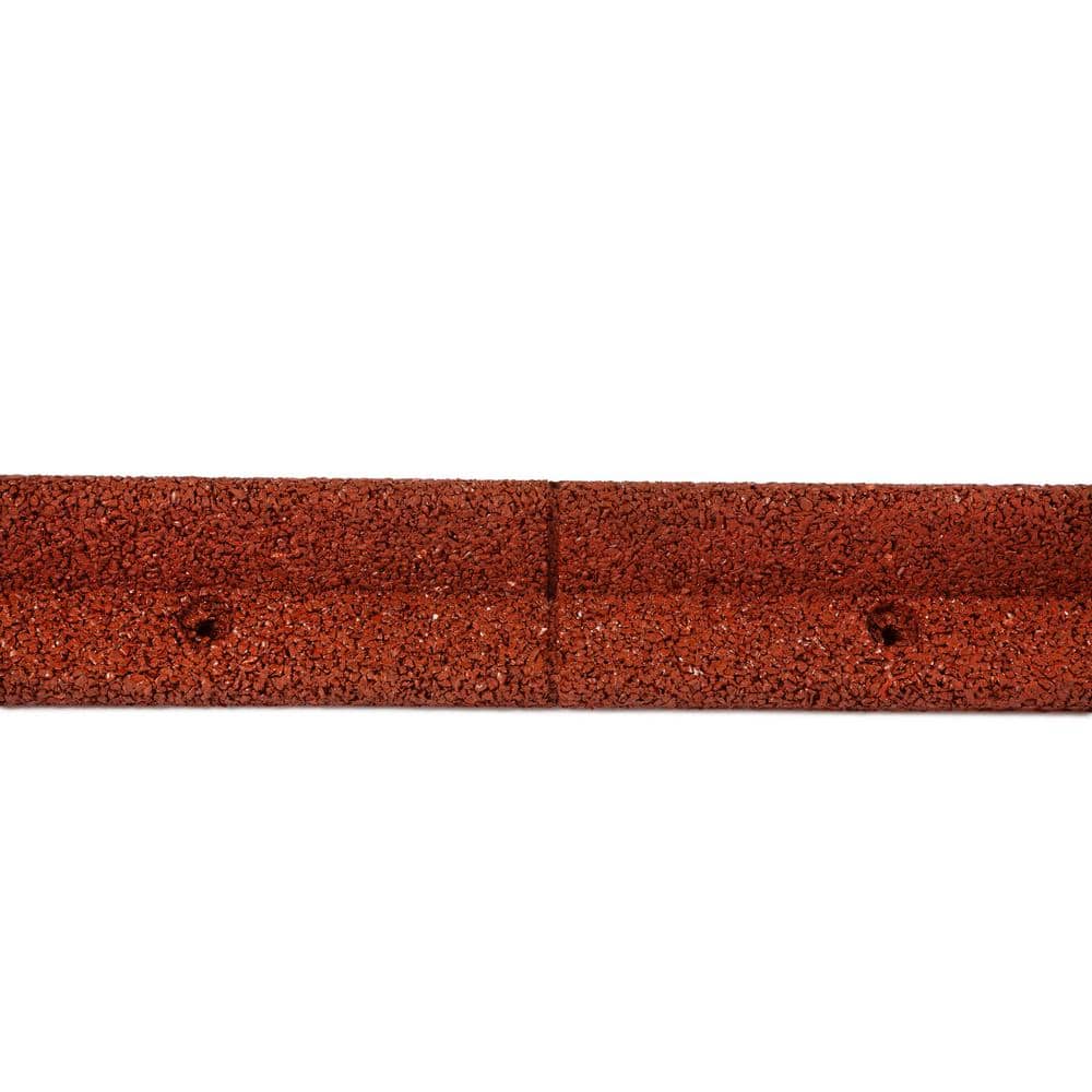 EcoBorder 4 ft. Red Rubber Landscape Edging (6-Pack) - Hercitys