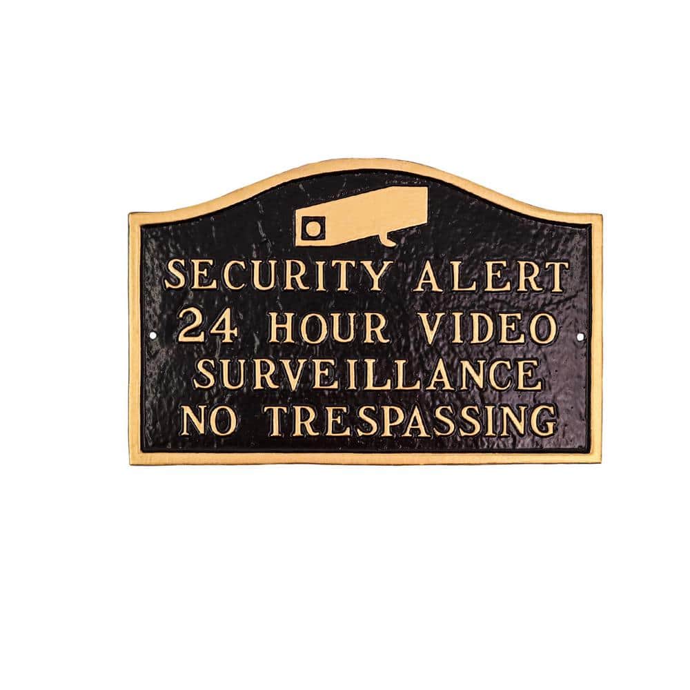 Security Alert Standard Statement Plaque – Black/Gold - Hercitys