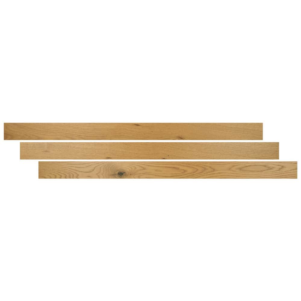 Aurora Gold Oak 0.37 in. Thick x 1.24 in. Wide x 78 in. Length Luxury T-Molding  Trim - Hercitys