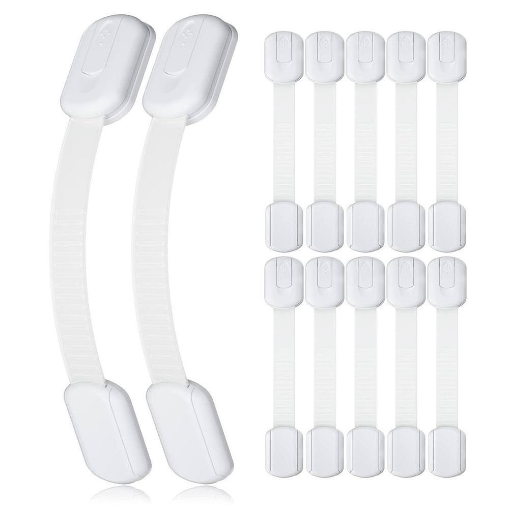 Baby Locks Child Safety Straps Cabinet Drawer Door Latches (12-Pack) - Hercitys