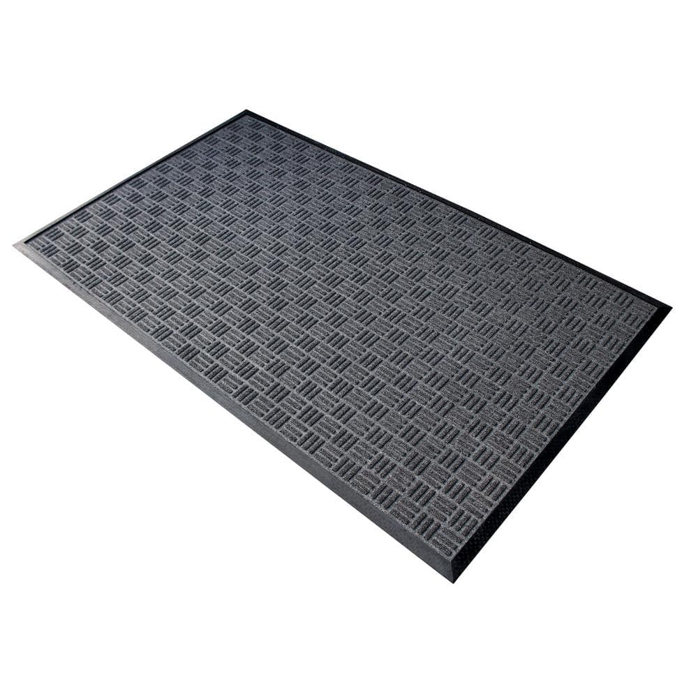 Crossbar Charcoal 36 in. x 60 in. Commercial Entrance Mat - Hercitys