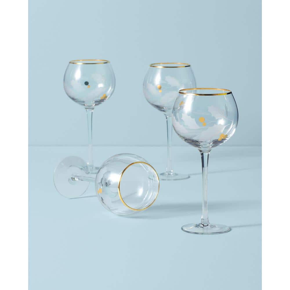 Holiday Gold 4-piece Balloon Glass Set - Hercitys