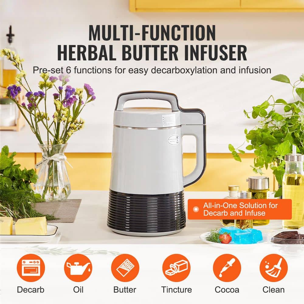 Butter Infuser Machine, 6-Functions Herbal Infuser Magic Butter Machine and Oil Infusion Machine w/ Temperature and Time - Hercitys