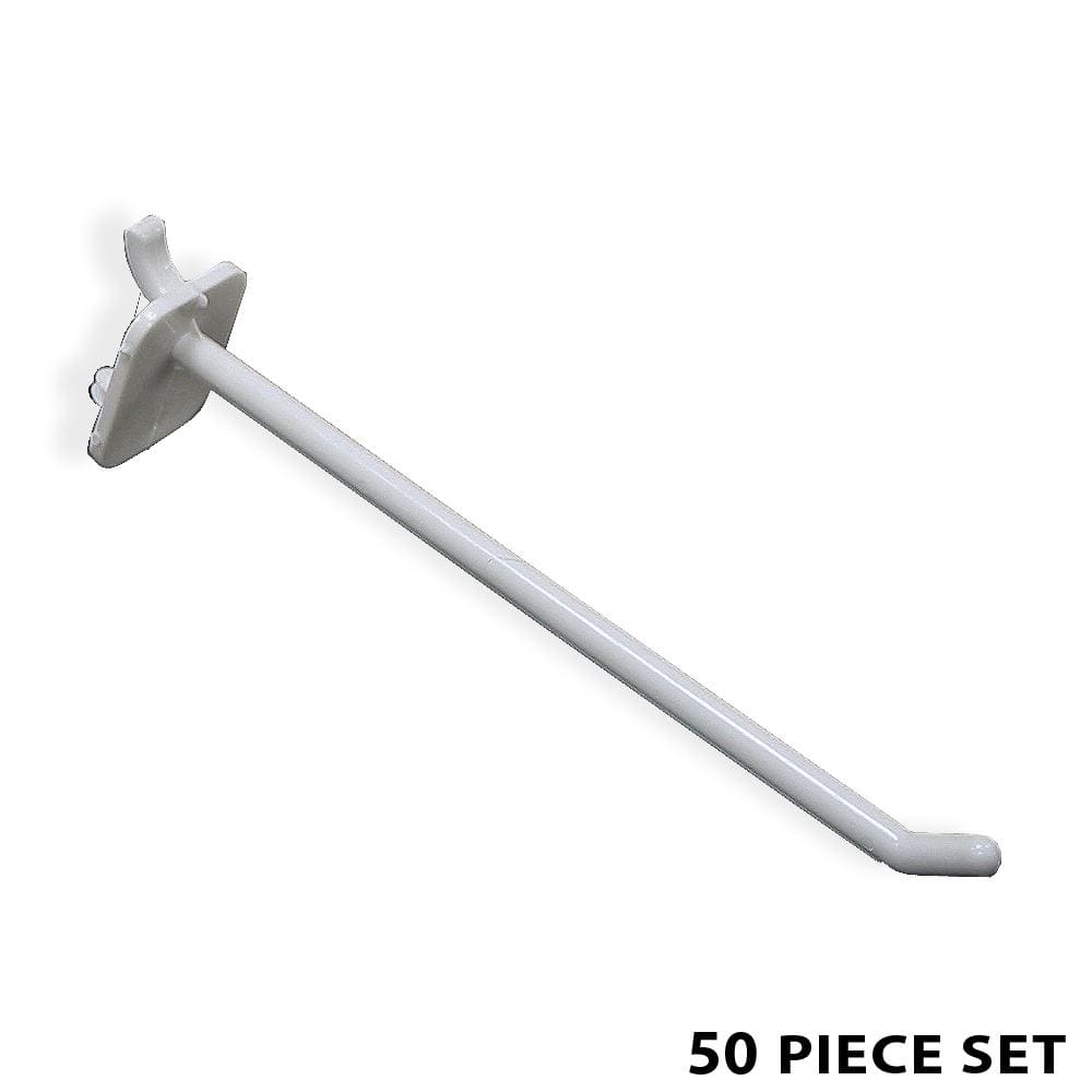 6 in. Lexan Hook White (50-Pack) - Hercitys