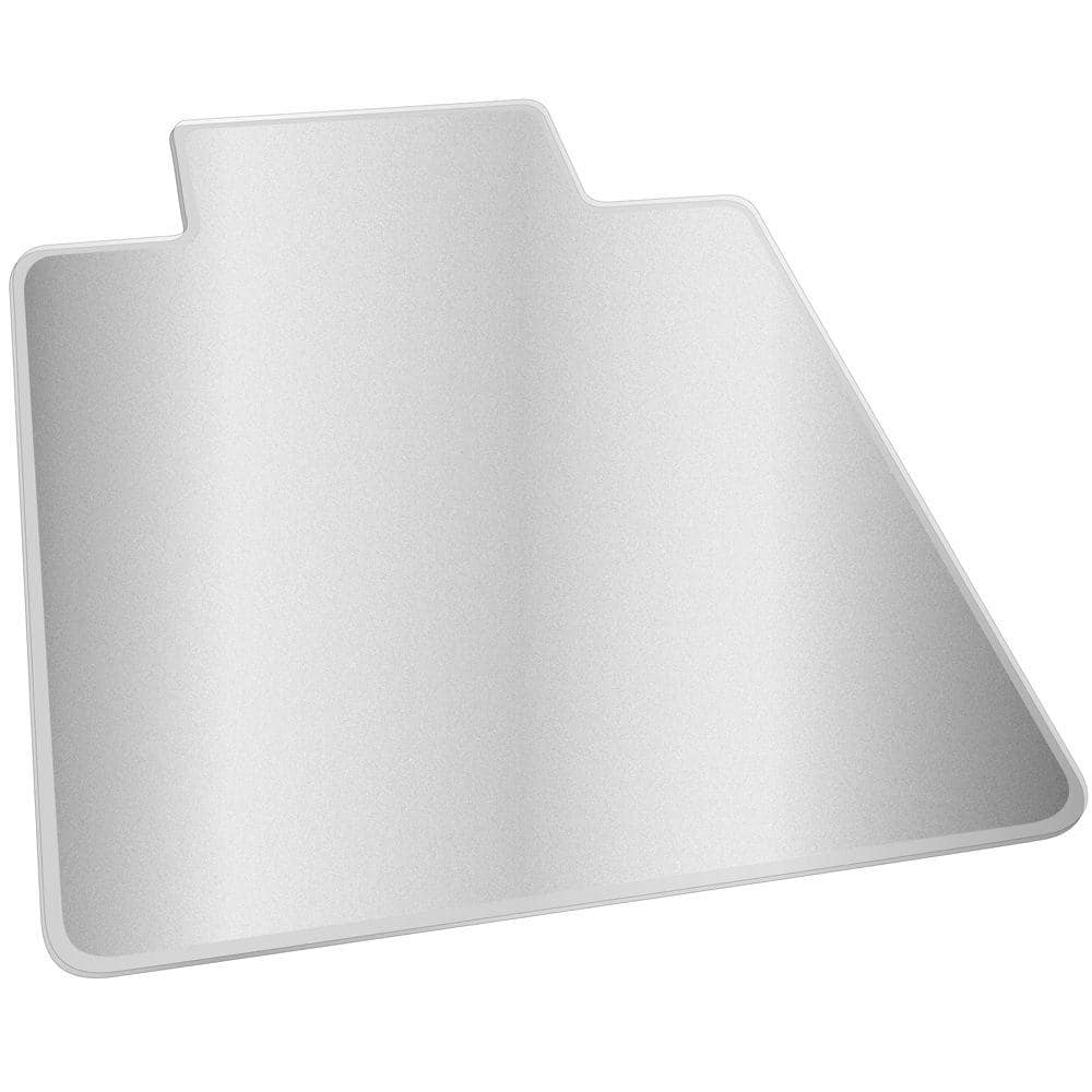 Medium Pile Clear 45 in. x 53 in. Vinyl SuperMat with Lip Chair Mat - Hercitys