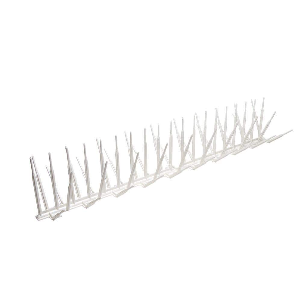White Plastic Bird Spike – 10 ft. x 7 in. - Hercitys