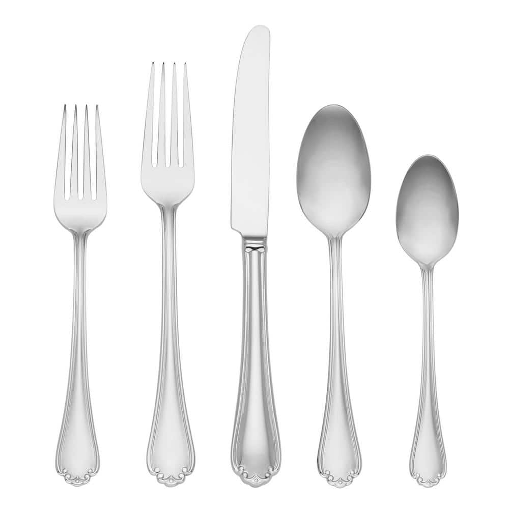 Chelse Muse 65-Piece Silver 18/10-Stainless Steel Flatware Set (Service For 12) - Hercitys