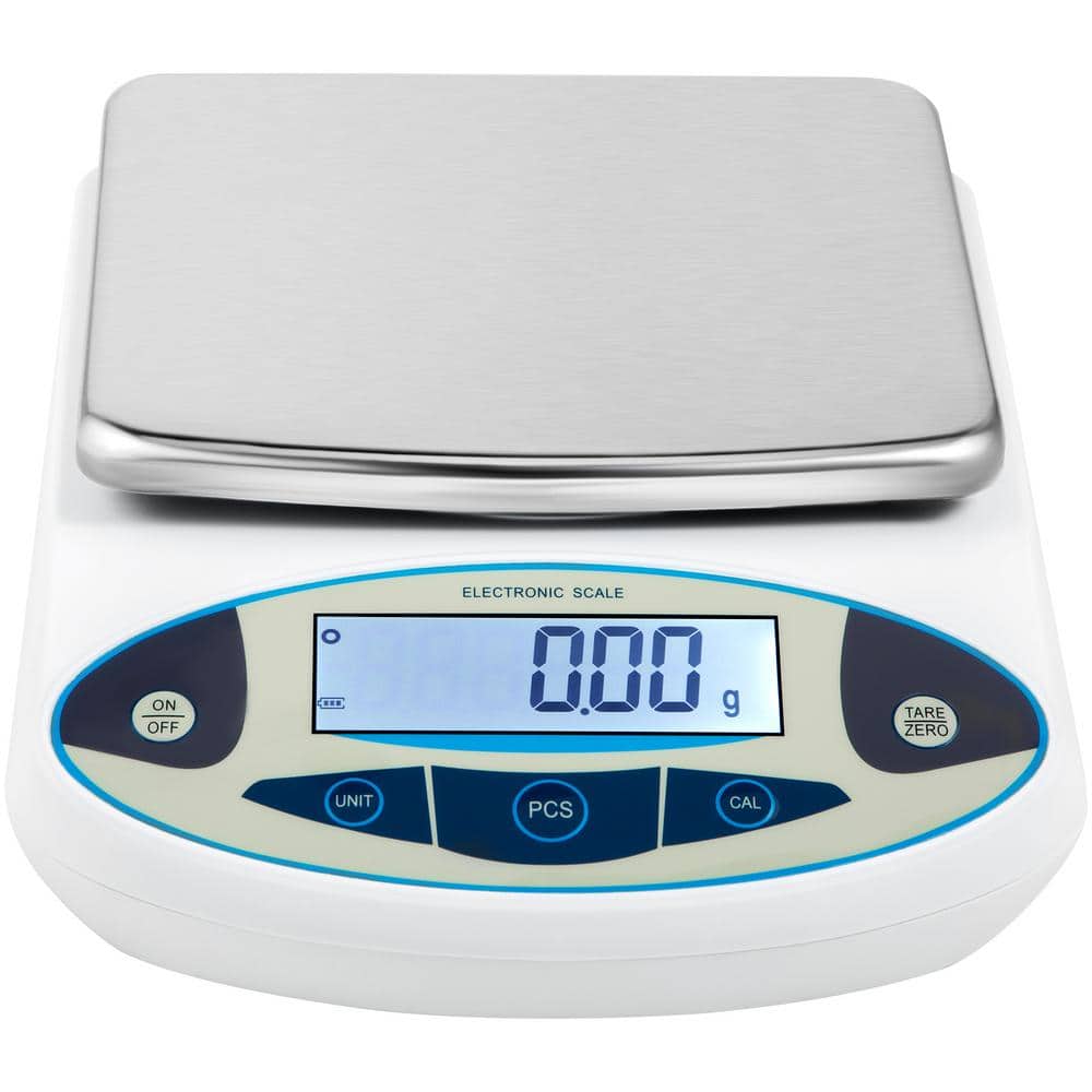 Analytical Balance, 5000 g x 0.01 g Accuracy, High Precision, 13 Units Conversion, for Lab University, LCD Food Scale - Hercitys